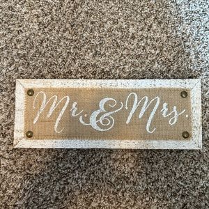 Mr. and Mrs. sign - Wedding
